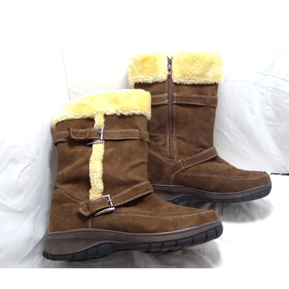 Itasca Size 9 Alexis Brown Womens Boots Faux Fur Winter Wear Shoes